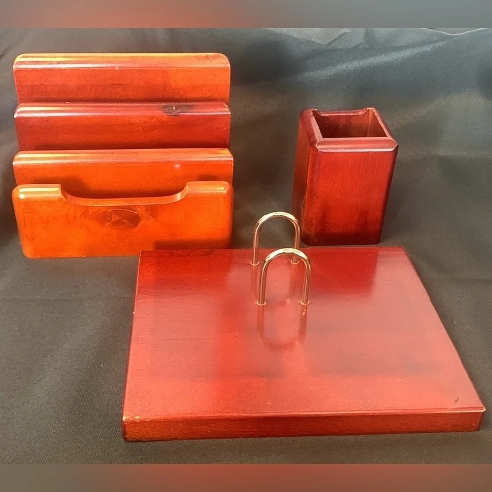 Eldon Solid Wood Desk Accessories, Pencil holder &